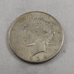 1934 D & S Peace Silver Dollars