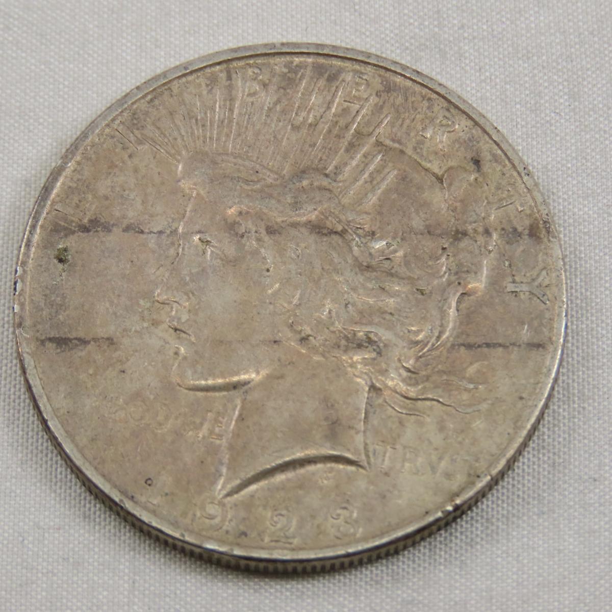 5 1923 Peace Silver Dollars