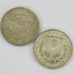 1889 & 1891 Morgan Silver Dollars