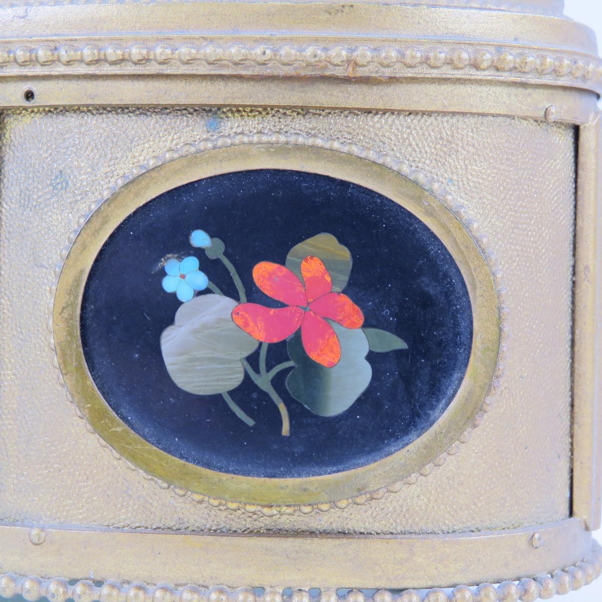 Antique Pietra Dura Jewelry Box