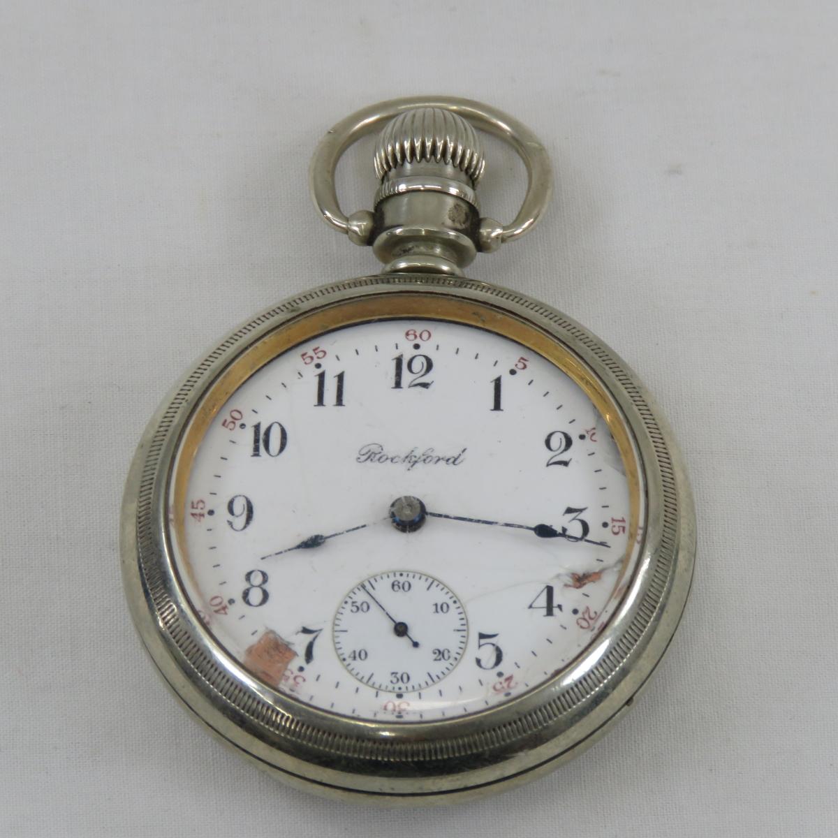 1908 Rockford Watch Co Pocket Watch- Working