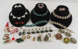 Vintage Thermoset & Christmas Jewelry - some sets