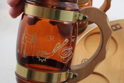 Siesta Ware Western Roundup Mug Set w/Tray