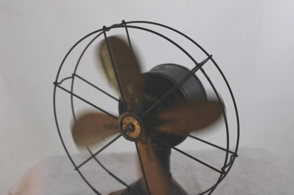 Wind Up Brass Blade Cage Fan 7" Made in Germany