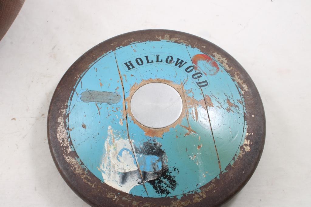 4 Vintage Sports Equipment Hollowood Discus Plus
