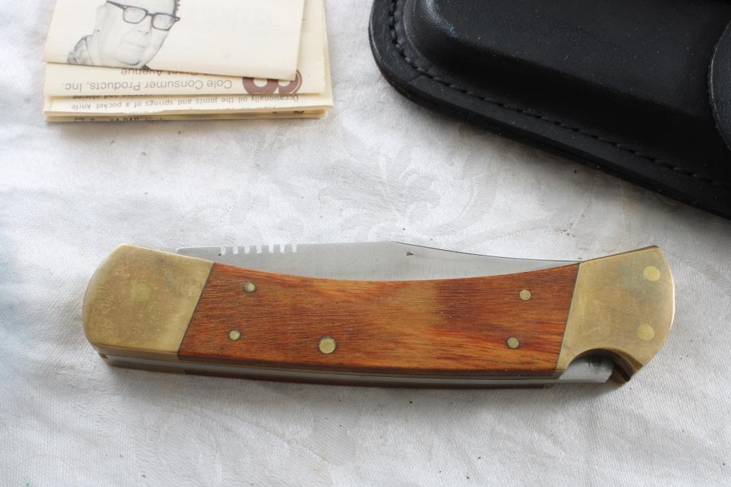 KBAR Folding Lock Blade Knife w/Sheath Unused