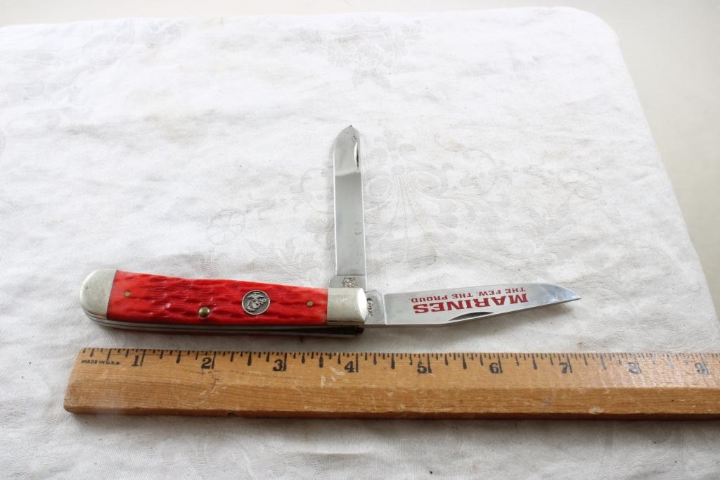 Case XX Marine Commemorative Folding 2 Blade Knife