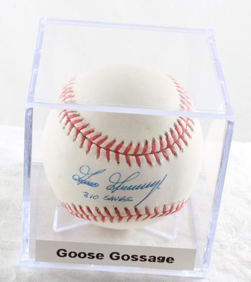 MLB Autographed Baseball Goose Gossage in Case