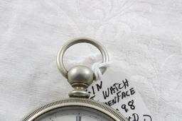 Elgin Key Wind Pocket Watch Fahys Ore Silver Case