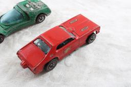 3 Hot Wheels Redlines1969 Red Baron, Mod Quad, &