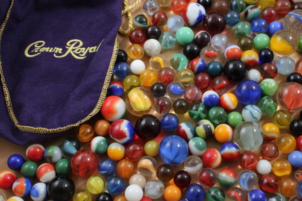 Crown Royal Whiskey Bag Full of Marbles