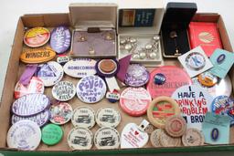 Jewelry, Pinbacks, Continental Airlines Cards