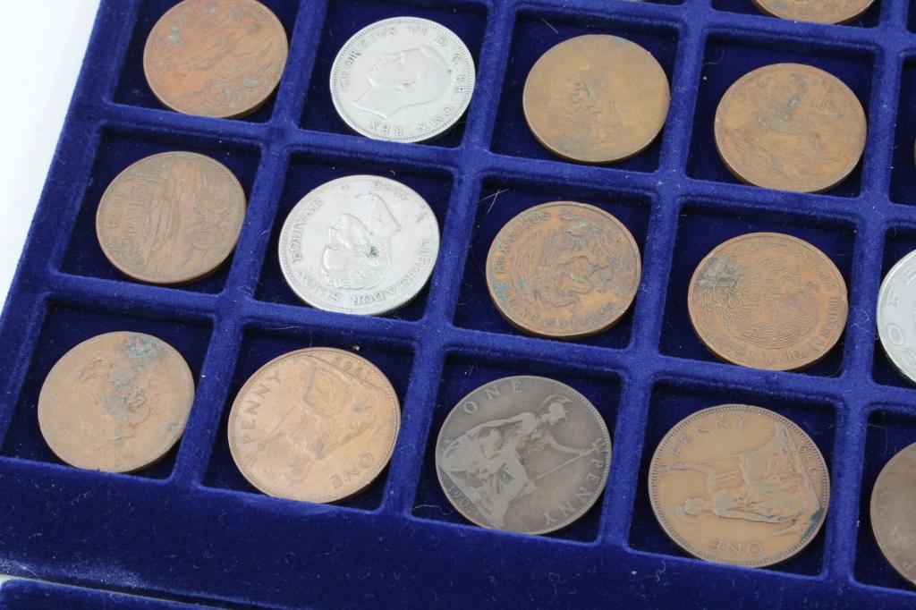 Metal Suitcase Full of Foreign Coins