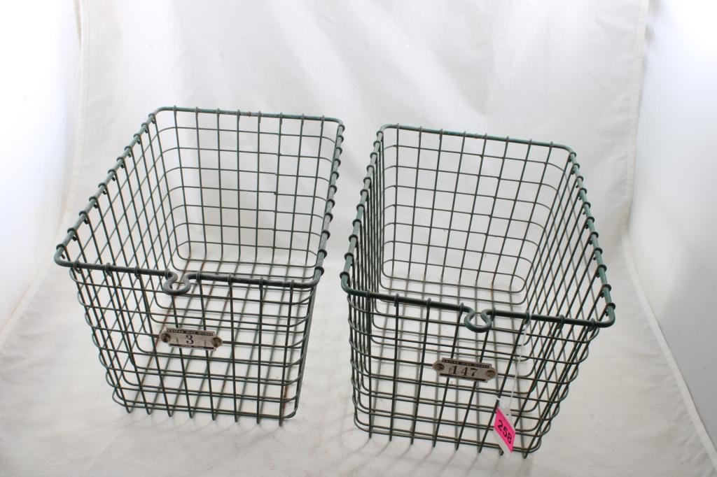 2 Kaspar Wire Works Old Swimming Pool Baskets