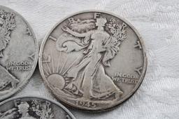 3 Walking Liberty Half Dollars 1940S, 1939D, 1945D