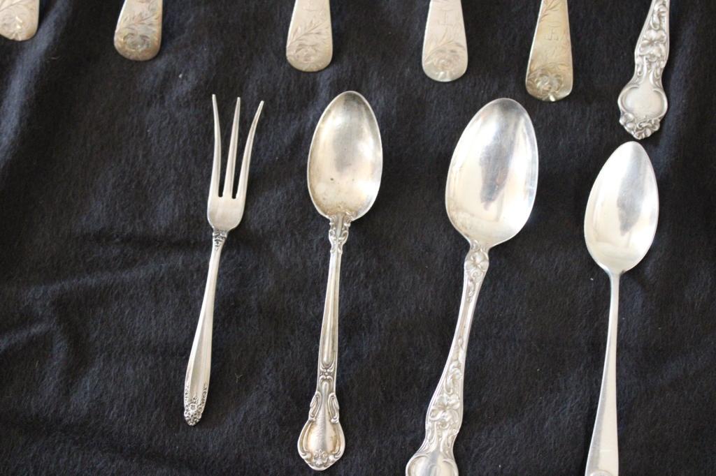 20 Pcs. Sterling Silver Flatware Mixed w/Hallmarks