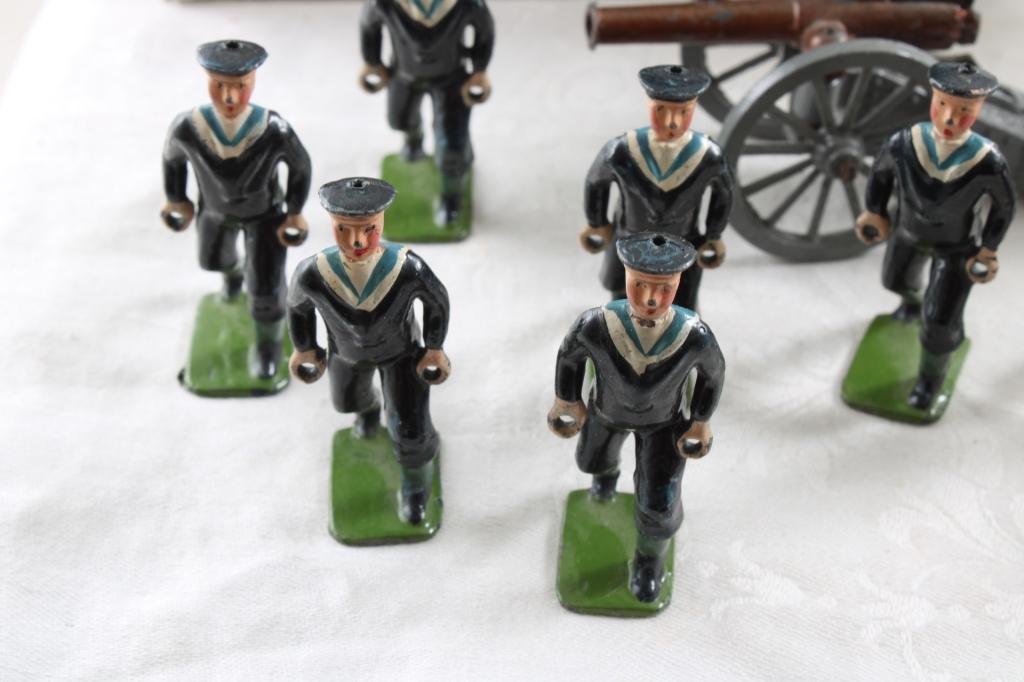 Lead Military Figures, Canon, Ammo Box, Travel Car