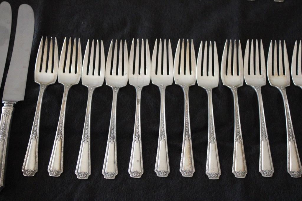 64 Pcs. Towle Sterling Silver Flatware Louis XIV