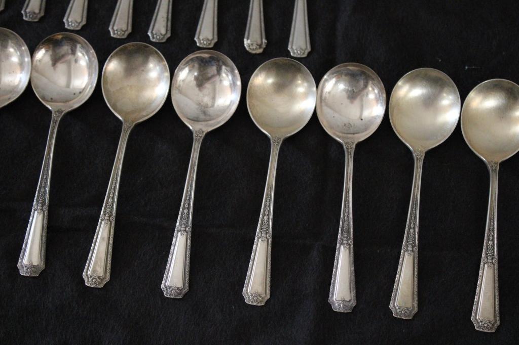 64 Pcs. Towle Sterling Silver Flatware Louis XIV