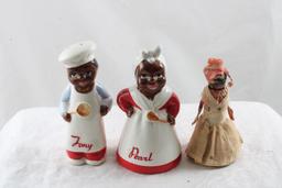 Black Americana Tony & Pearl S&P & Mammy Bell