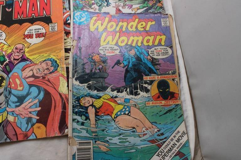 12 Vintage Super Hero Comic Books