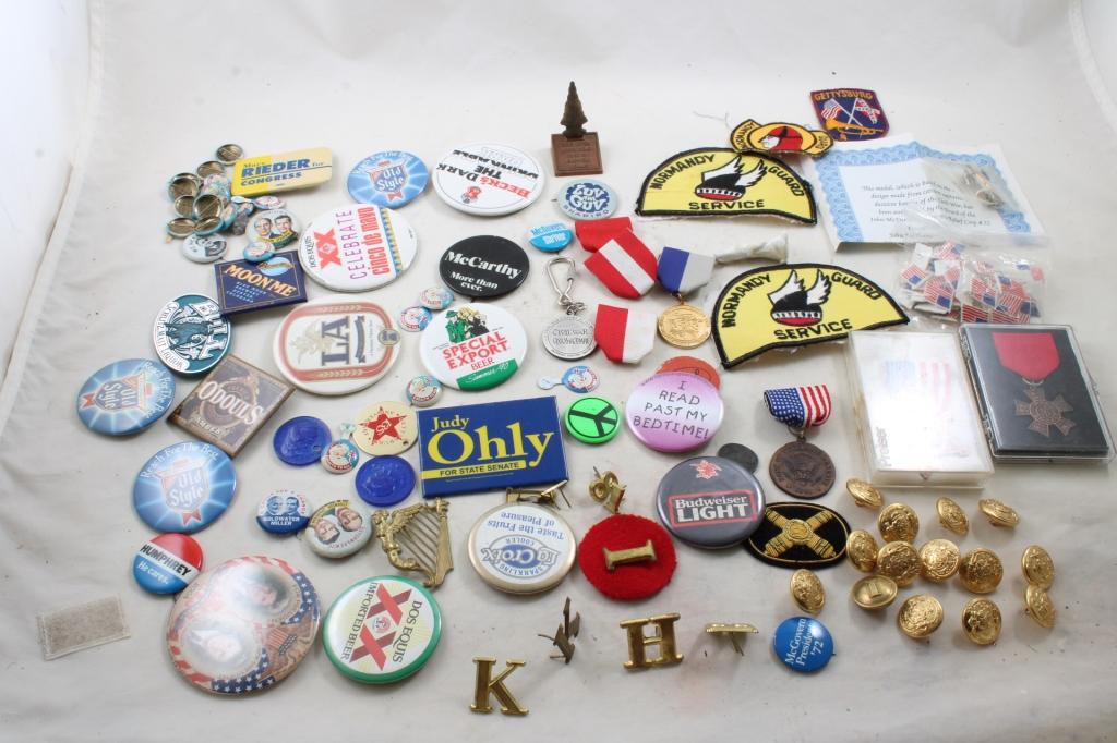 Patches, Pins, Medals, Buttons & More Lot