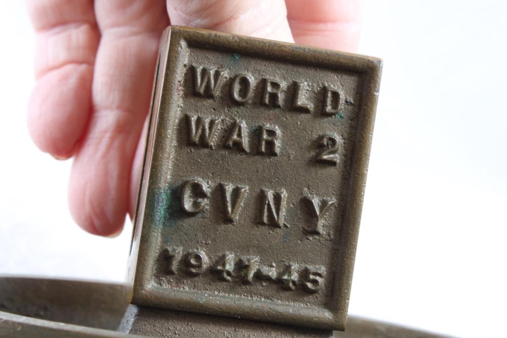 WW2 CVNY 1941-1945 Brass Matchbox Holder Ashtray