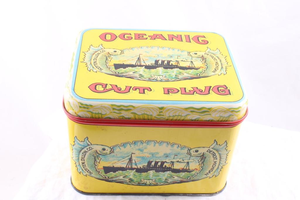 3 Tobacco Tins Little Tom, Bugle Boy, Ogeanic Plug