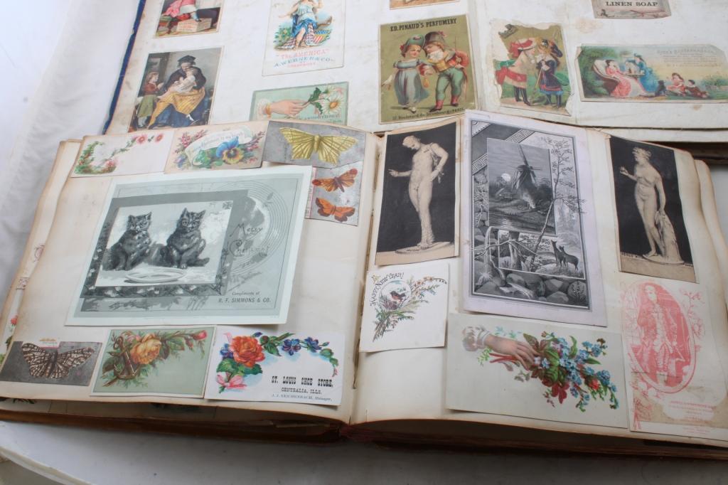 2 Scrapbooks Victorian Trade Cards & Other Cards