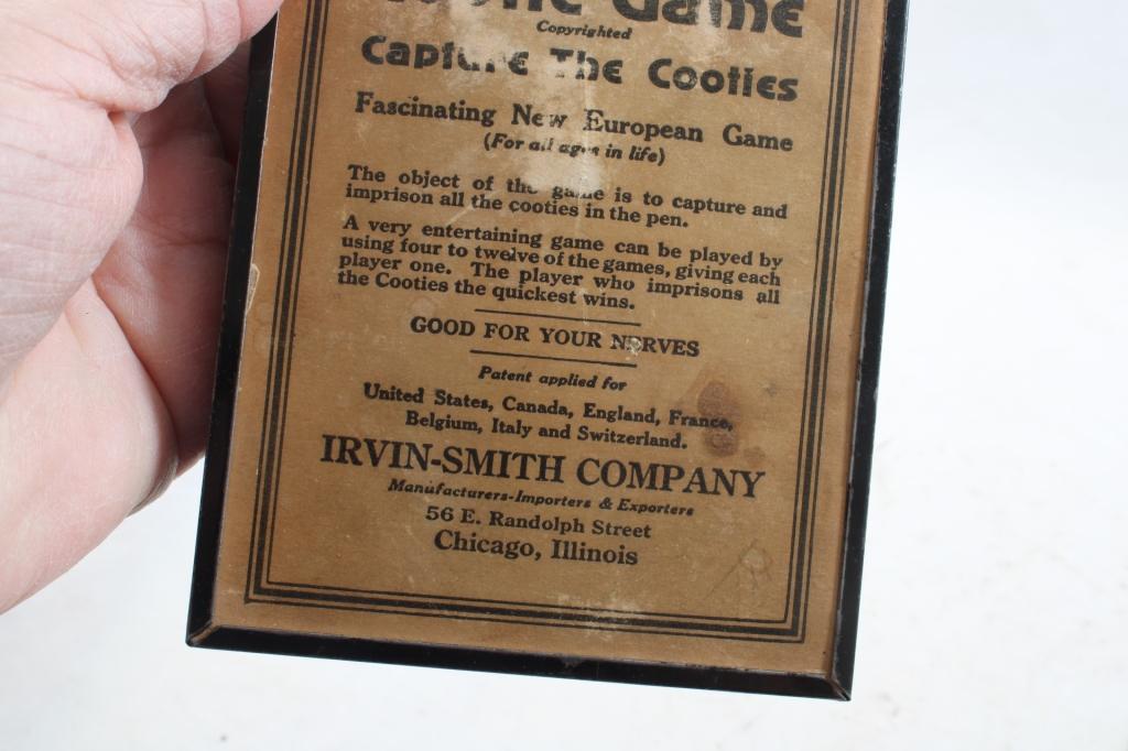 WWI Era Cootie Dexterity Handheld Game + More