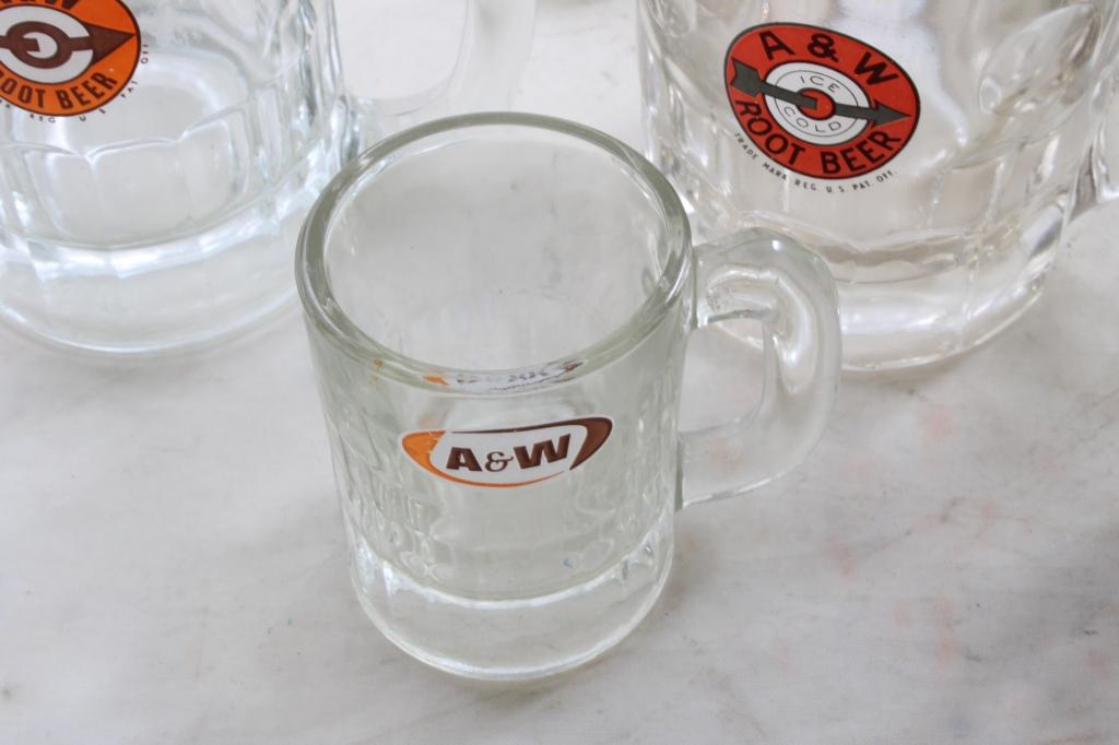 8 A&W Root Beer Mugs