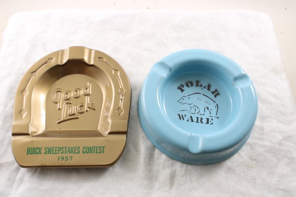 1957 Buick Sweepstakes & Polar Ware Ashtrays