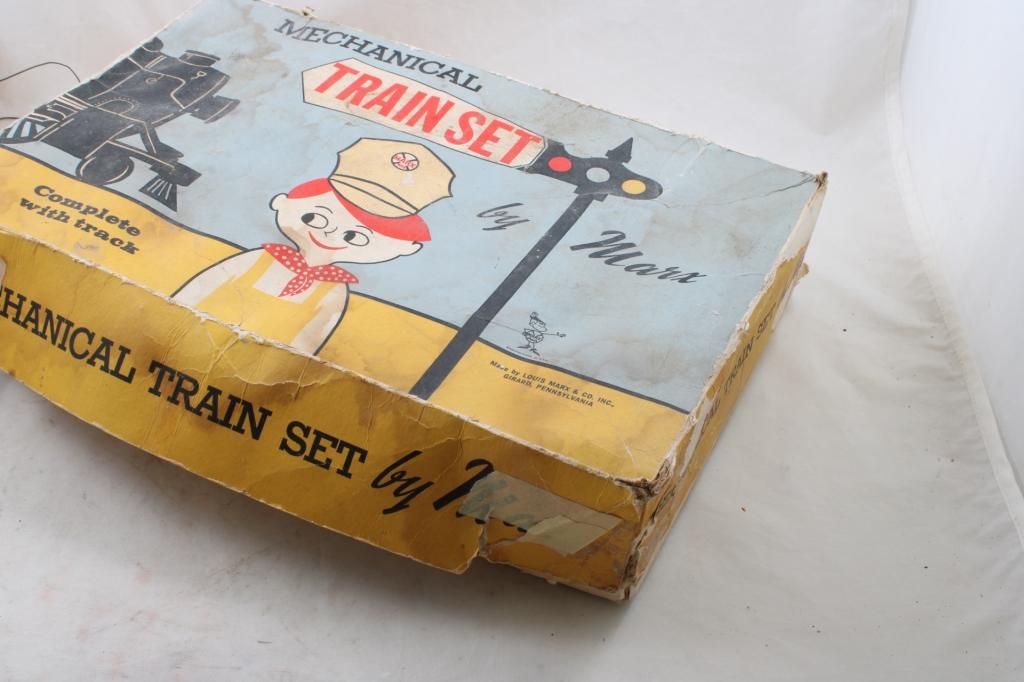 Marx Mechanical Train Set in Box, 2 Marionettes