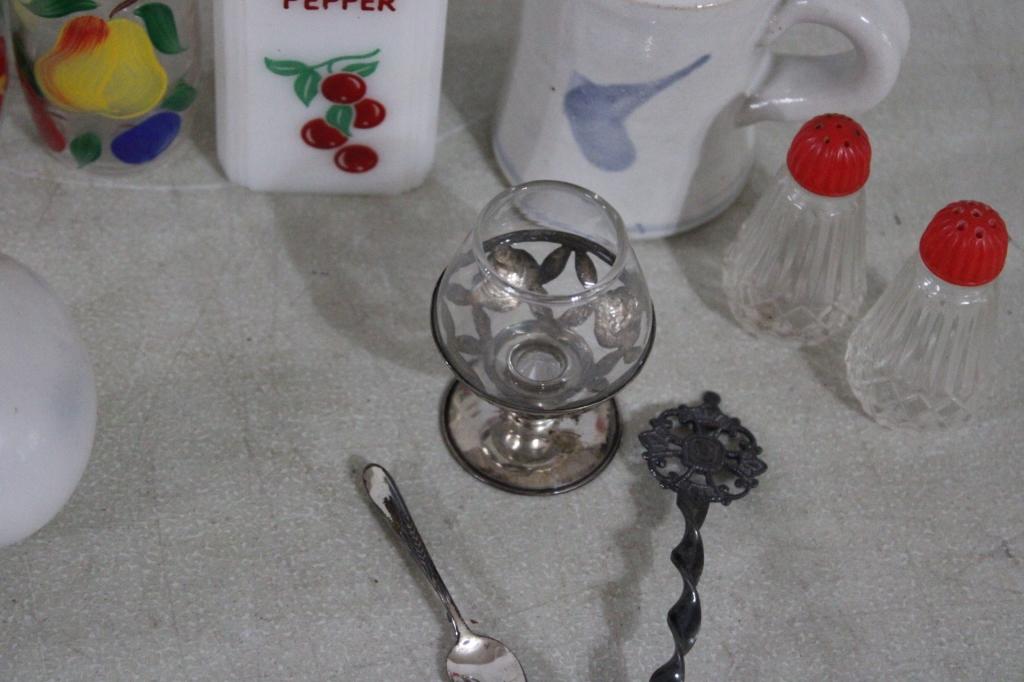 McKee Pepper Shaker, Sterling Silver Spoons Plus