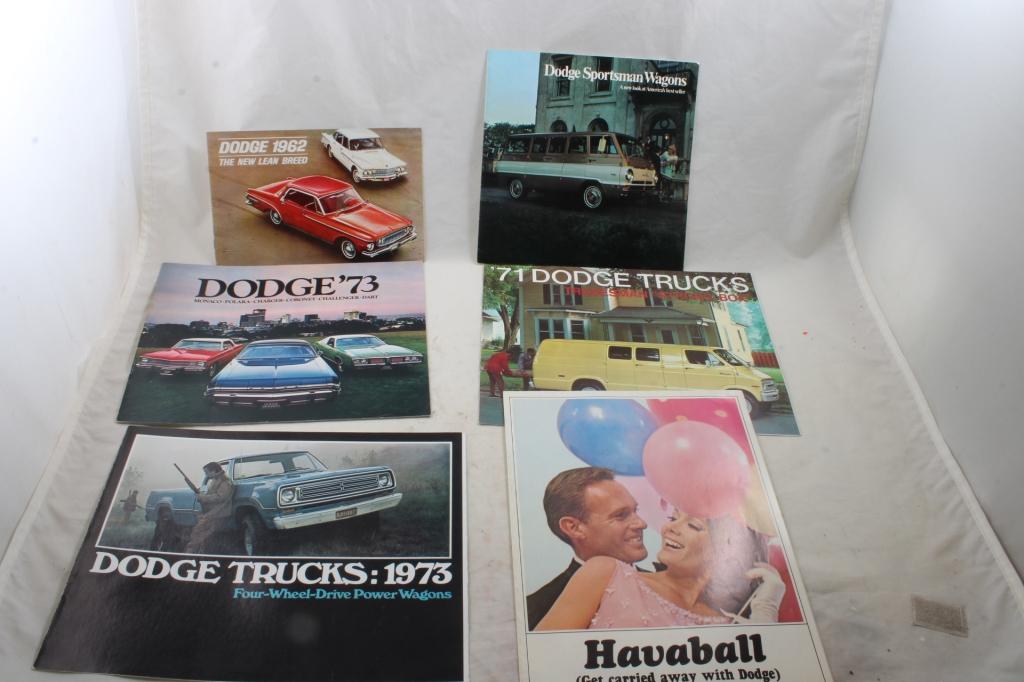 6 1960's Dodge Automobile Sales Brochures