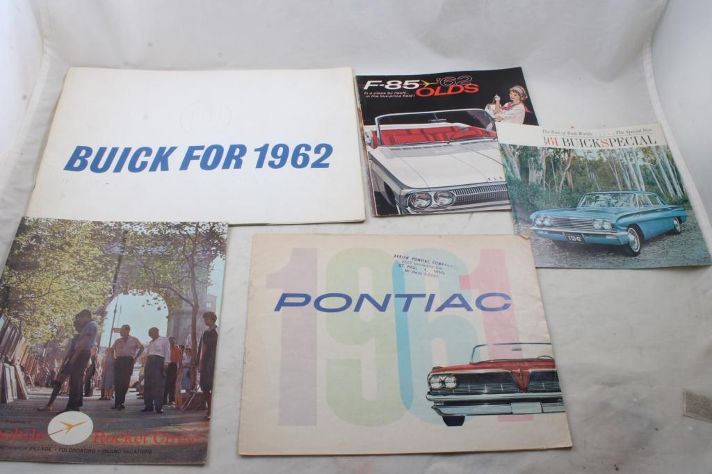 5 1960's Buick & Oldsmobile Auto Sales Brochures