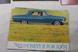 5 1960's '70's Chevy Auto Sales Brochures