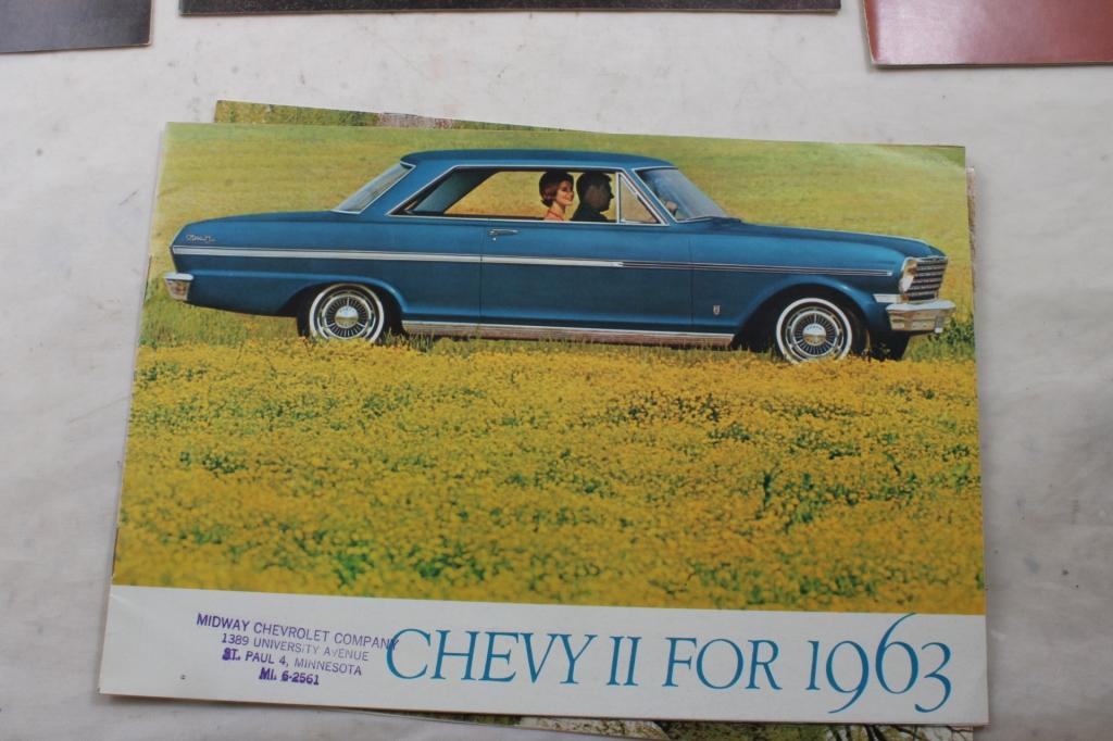 5 1960's '70's Chevy Auto Sales Brochures