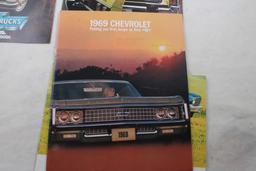 5 1960's '70's Chevy Auto Sales Brochures