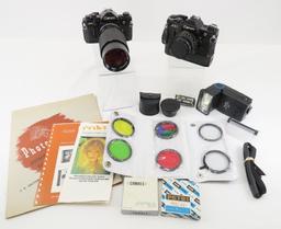 Canon AE-1 & A-1 35mm Film Cameras – Flash, lenses