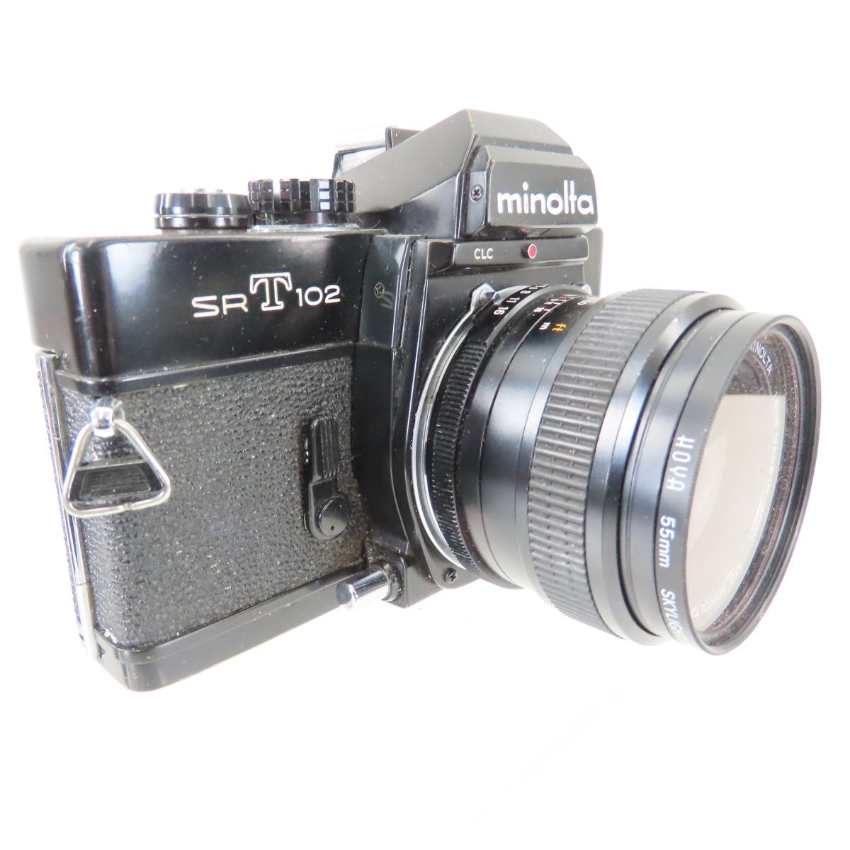 Minolta SRT 102 35mm Film Camera with lenses