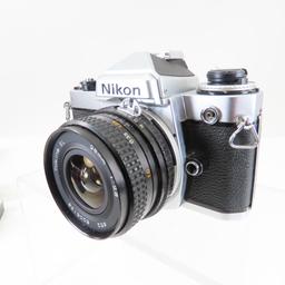 Nikon FE 35mm Film Camera with lenses