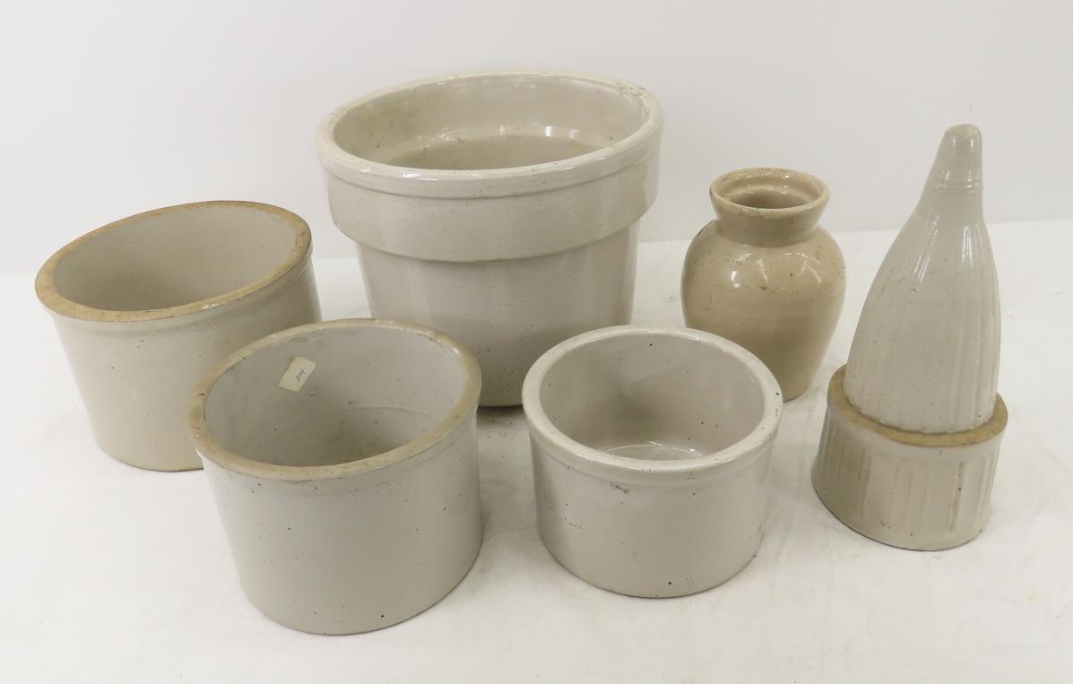 Stoneware Cemetery Vase, crocks and more