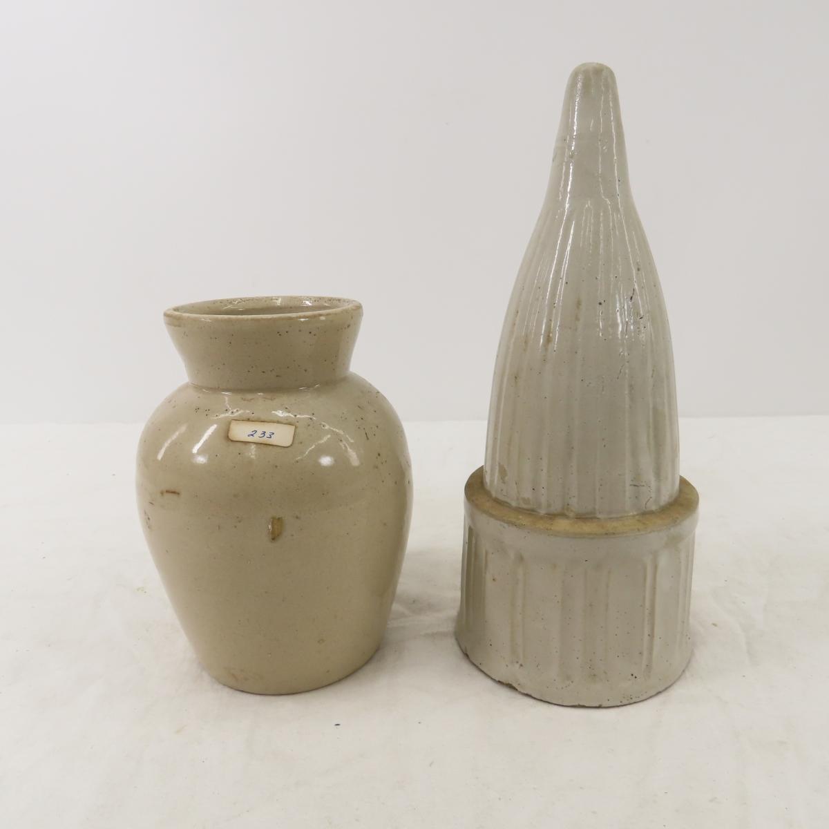 Stoneware Cemetery Vase, crocks and more