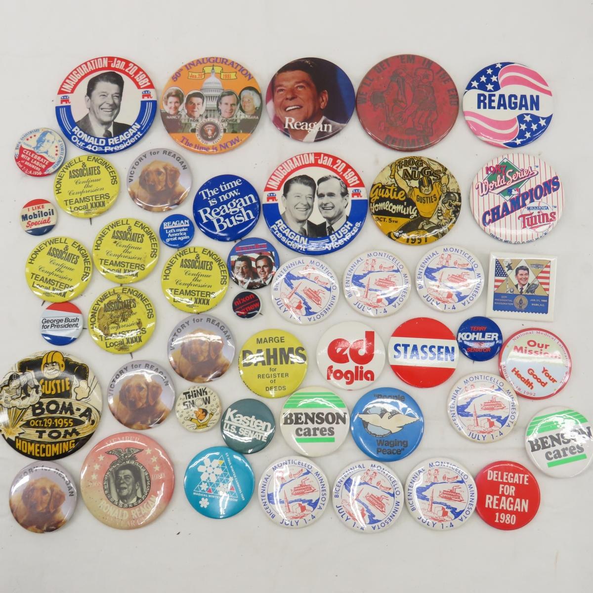 Vintage Political and Other Pin Backs