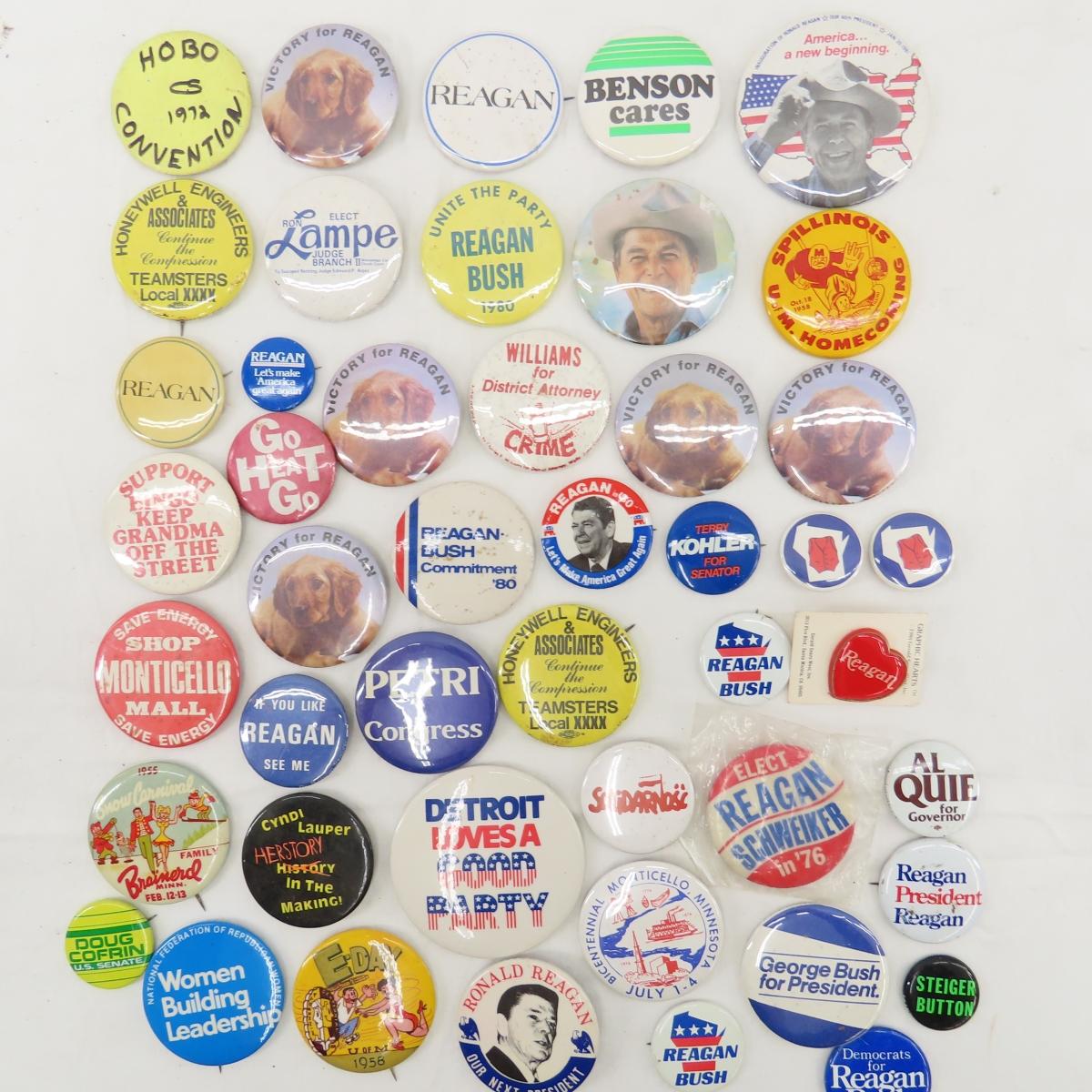 Vintage Political and Other Pin Backs