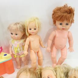 1 NIP Barbie, Vintage Plastic Baby Dolls & More