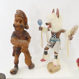 Assorted Collectibles with Signed Kachina