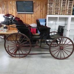 Antique Horse Drawn Surrey Carriage  by Northwestern Mfg Co, WI - refurbished