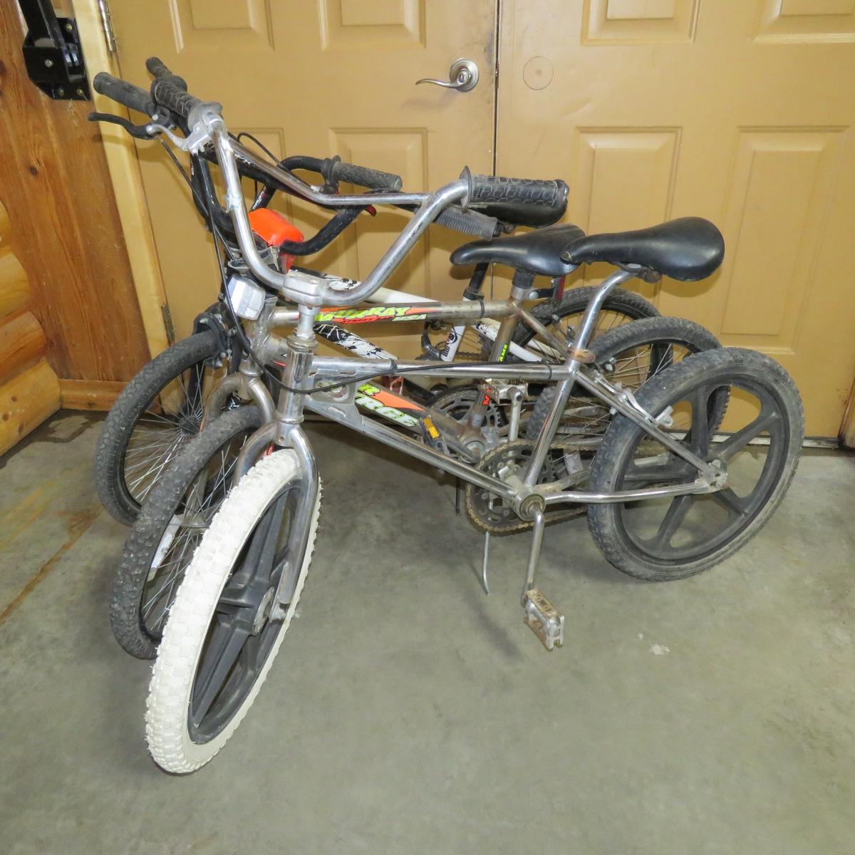 3 BMX Bikes- Schwinn Scrambler with Skyway Tuff II